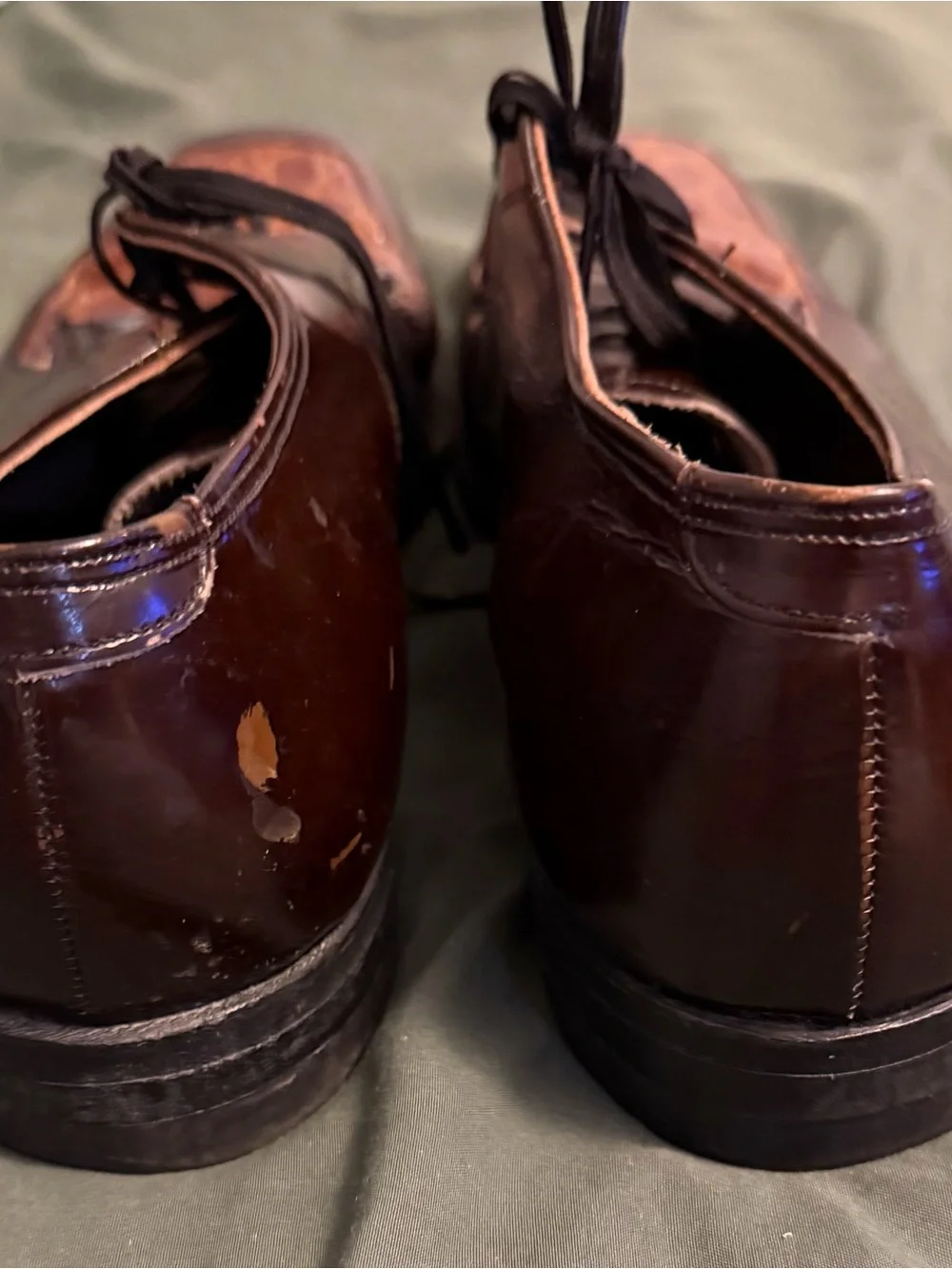 Supreme Brown Two-Tone Leather Oxford Shoes